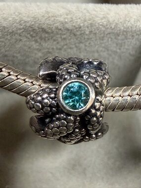 Authentic Pandora  Sea Star Starfish Spinel Charm Silver